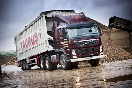 A Taurus bulk lorry at the recycling facility
