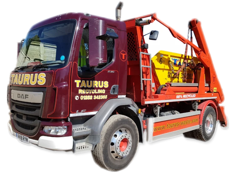 A Taurus skip lorry